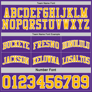 Custom Purple Gold-White Reversible Double Side Basketball Jersey