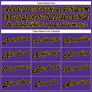 Custom Purple Black Pinstripe Black-Gold Authentic Basketball Jersey