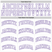 Custom White White-Purple Authentic Throwback Basketball Jersey