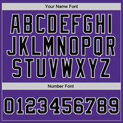 Custom Purple Black-White Authentic Throwback Basketball Jersey