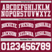 Custom Reversible Maroon White Double Side Basketball Jersey