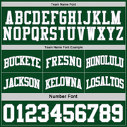 Custom Reversible Green White-Gray Double Side Basketball Jersey
