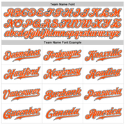Custom White Orange Pinstripe Orange-Black Authentic Baseball Jersey