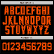 Custom Black Orange Pinstripe Orange-Black Authentic Baseball Jersey