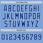 Custom Light Blue Royal-White Authentic Throwback Basketball Jersey