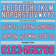 Custom Reversible Black Pink-Sky Blue Double Side Basketball Jersey