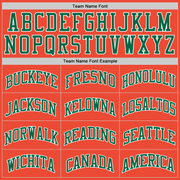 Custom Orange Kelly Green-White Authentic Throwback Basketball Jersey