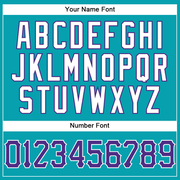 Custom Teal White Pinstripe Purple-White Authentic Basketball Jersey