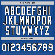 Custom Blue White-Black Authentic Throwback Basketball Jersey