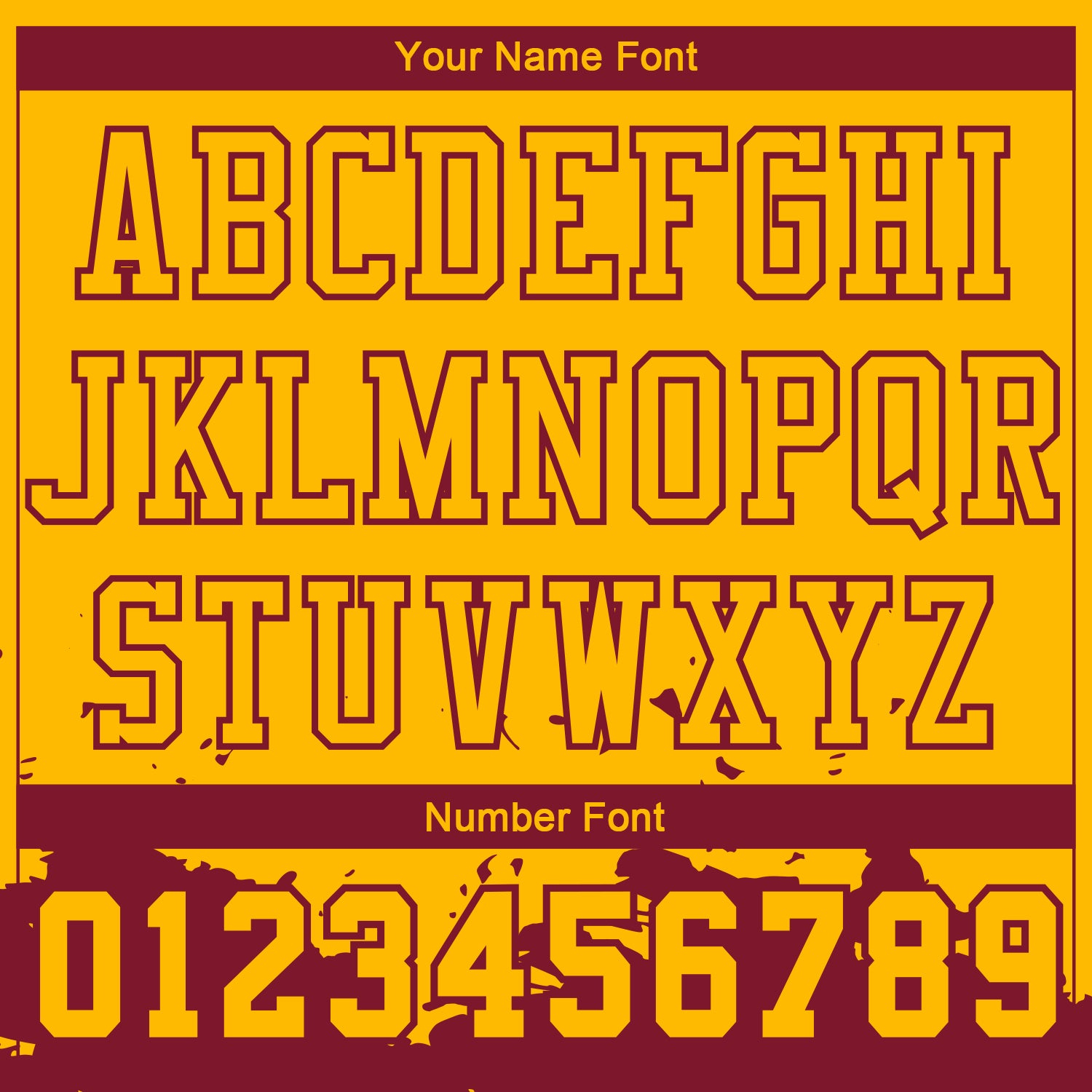 Custom Yellow Maroon Color Splash Round Neck Sublimation Basketball Suit Jersey