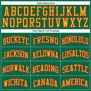 Custom Kelly Green Gold-Red Authentic Throwback Basketball Jersey