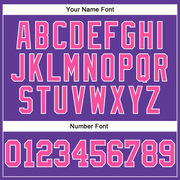 Custom Purple Pink-White Authentic Throwback Basketball Jersey