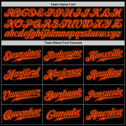 Custom Black Orange Pinstripe Orange-Black Authentic Baseball Jersey