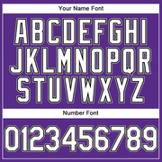 Custom Purple Black Pinstripe White-Gray Authentic Baseball Jersey