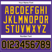 Custom Purple Black Pinstripe Black-Gold Authentic Basketball Jersey