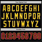 Custom Black Maroon-Gold Authentic Throwback Basketball Jersey