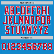 Custom Blue Red-White Authentic Throwback Basketball Jersey