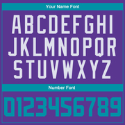 Custom Purple Teal-White Authentic Throwback Basketball Jersey