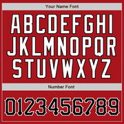 Custom Red Black Pinstripe Black-White Authentic Baseball Jersey