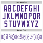 Custom White White-Purple Authentic Throwback Basketball Jersey