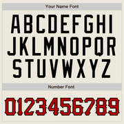 Custom Cream Black Pinstripe Red Black-White Authentic Baseball Jersey