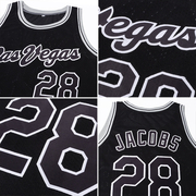 Custom Black Black-Gray Authentic Throwback Basketball Jersey