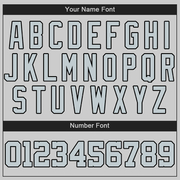 Custom Gray Silver-Black Authentic Throwback Basketball Jersey