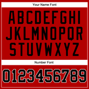 Custom Red White Pinstripe Black-White Authentic Baseball Jersey