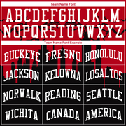 Custom Black White-Red Round Neck Sublimation Basketball Suit Jersey