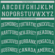 Custom Kelly Green White V-Neck Basketball Jersey