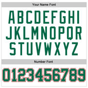 Custom White Kelly Green Pinstripe Kelly Green-Red Authentic Basketball Jersey