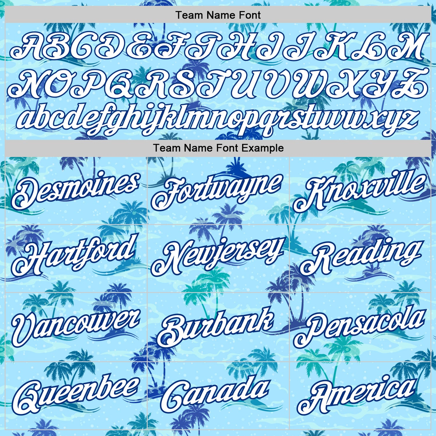 Custom Light Blue White-Royal 3D Pattern Hawaii Palm Trees Authentic Basketball Jersey