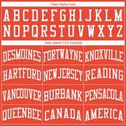 Custom Orange White Round Neck Basketball Jersey