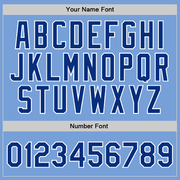 Custom Light Blue Royal-White Authentic Throwback Basketball Jersey