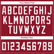 Custom Maroon White Round Neck Suit Basketball Jersey