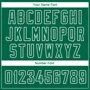 Custom Kelly Green White Geometric Shapes And Side Stripes Authentic City Edition Basketball Jersey