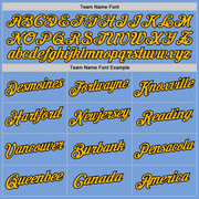 Custom Light Blue Gold-Black Authentic Throwback Basketball Jersey