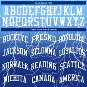 Custom Royal White-Light Blue Round Neck Sublimation Basketball Suit Jersey