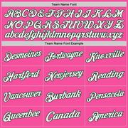 Custom Pink White-Green Authentic Throwback Basketball Jersey