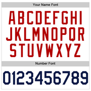 Custom White Navy-Red Authentic Throwback Basketball Jersey