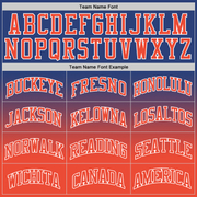 Custom Royal Orange-White Authentic Fade Fashion Basketball Jersey