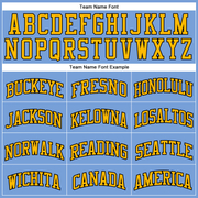 Custom Light Blue Gold-Black Authentic Throwback Basketball Jersey