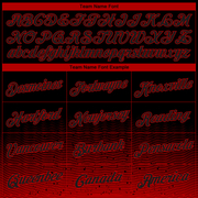 Custom Black Red Fade Fashion Authentic City Edition Basketball Jersey