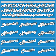 Custom Blue White-Black Authentic Throwback Basketball Jersey