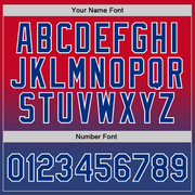 Custom Red Royal-White Authentic Fade Fashion Basketball Jersey