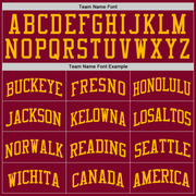 Custom Maroon Gold-White Authentic Throwback Basketball Jersey