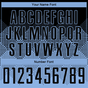 Custom Light Blue Black Round Neck Sublimation Basketball Suit Jersey