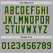 Custom Gray Green-Gold Authentic Throwback Basketball Jersey