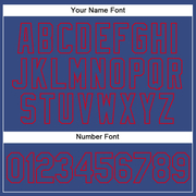 Custom White Royal-Red Authentic Split Fashion Basketball Jersey