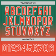 Custom Kelly Green Orange-White Authentic Fade Fashion Basketball Jersey